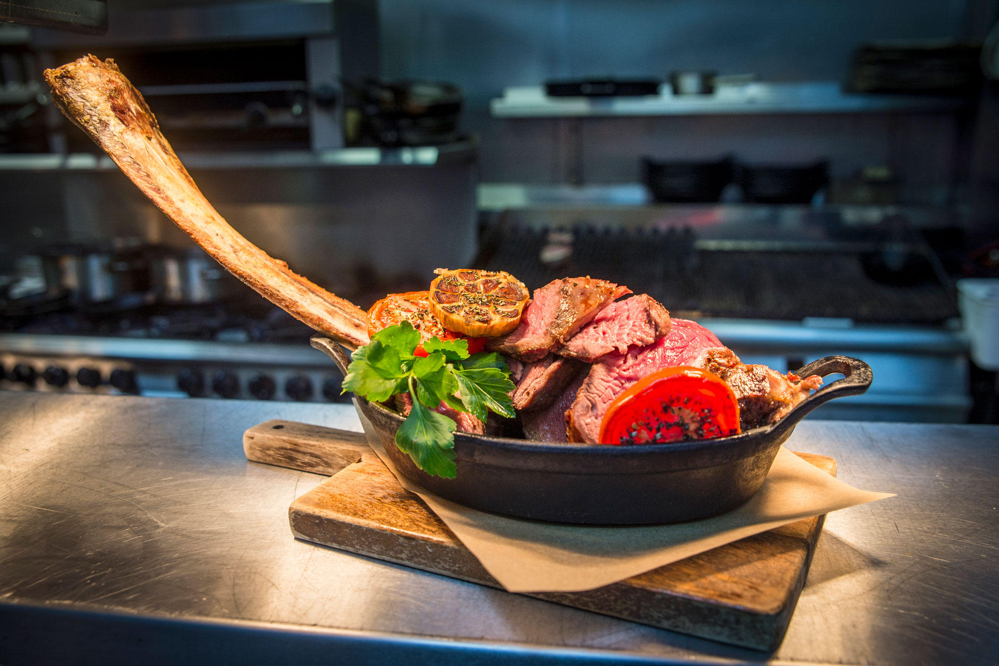A Tomahawk steak on the pass at Hutcheson's in Glasgow's Merchant City