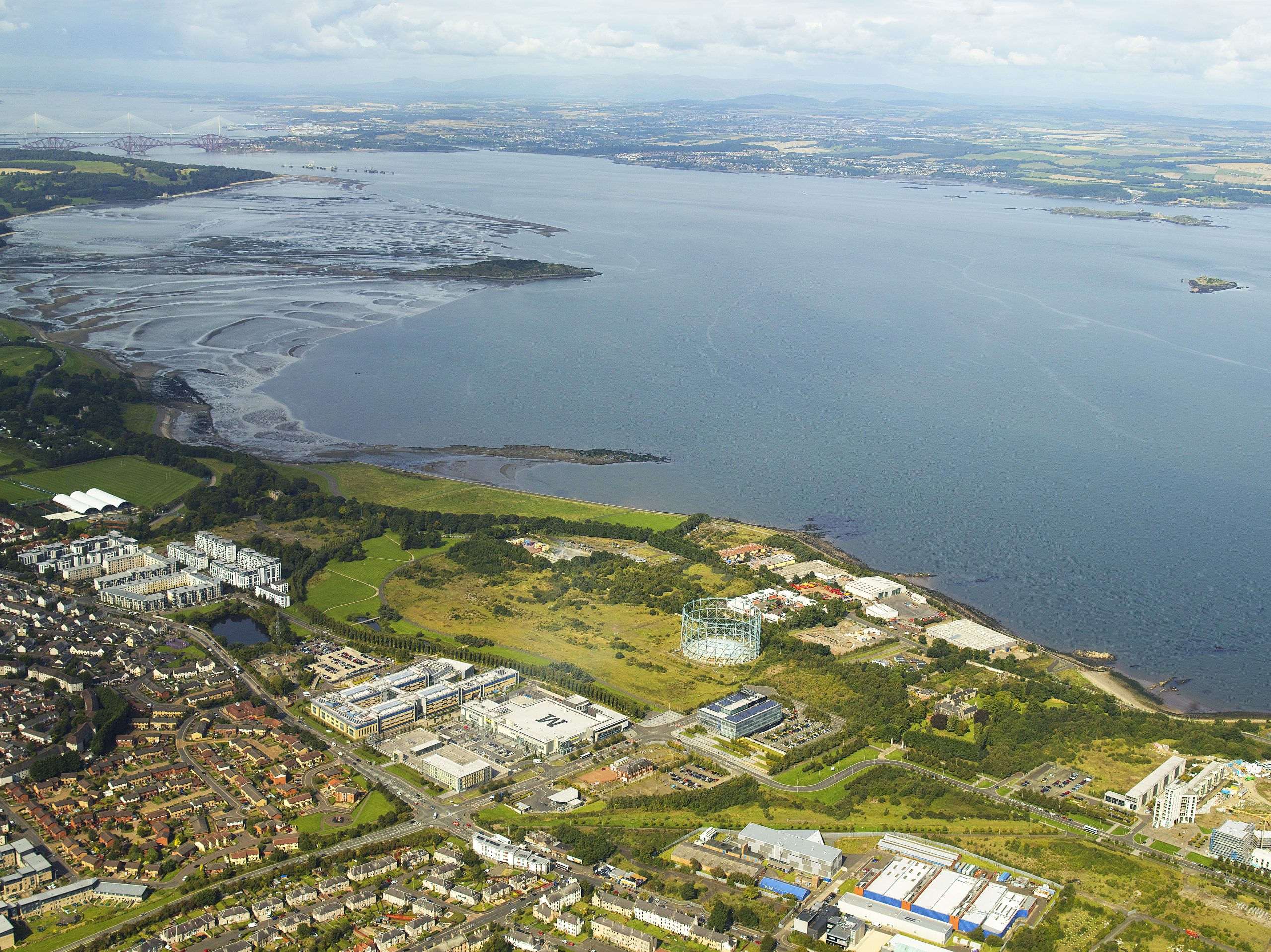 Arial view of the Granton waterfront