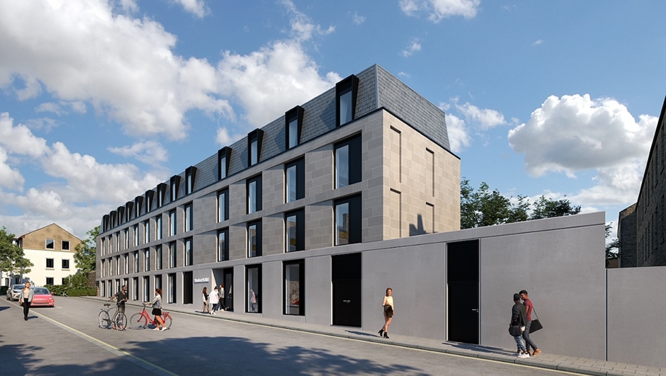 Rendered image of the student flat developments in Edinbeurgh
