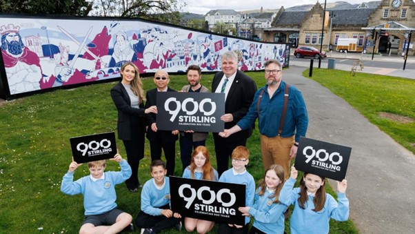 Image of the Stirling Mural celebrating the city's 900th year