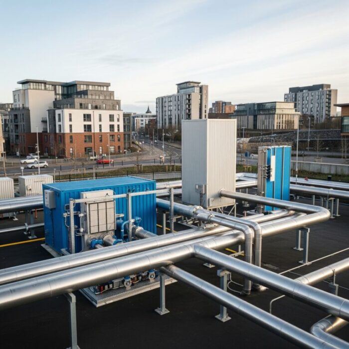 An artist's render of what a new district heat system plant could look like.