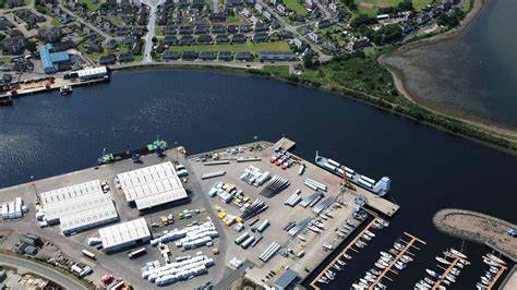 An aerial view of the Port of Inverness
